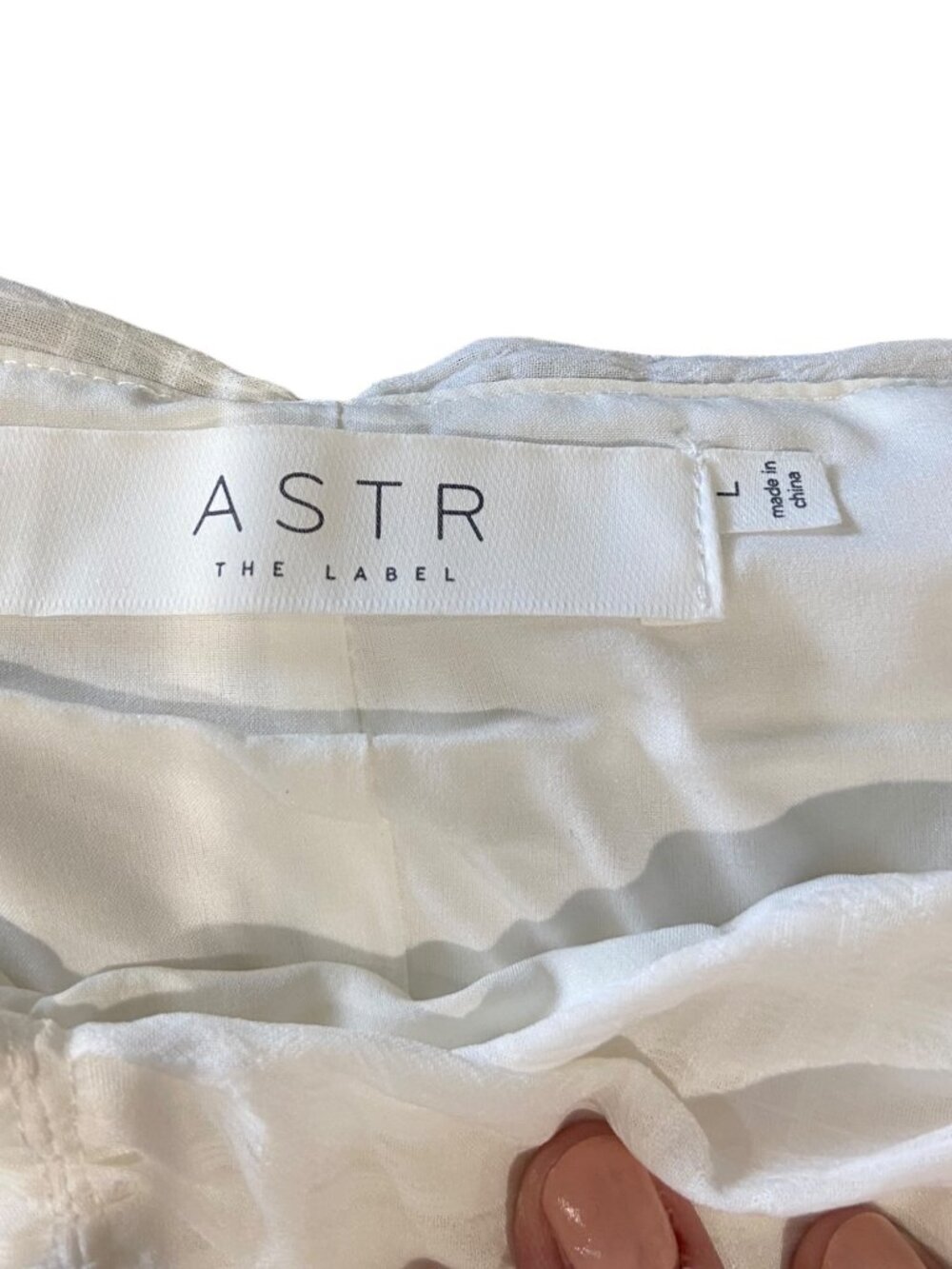 ASTR the Label Ruched Puff Sleeve Blouse White Size L Romantic Coquette Fairy - Picture 3 of 13